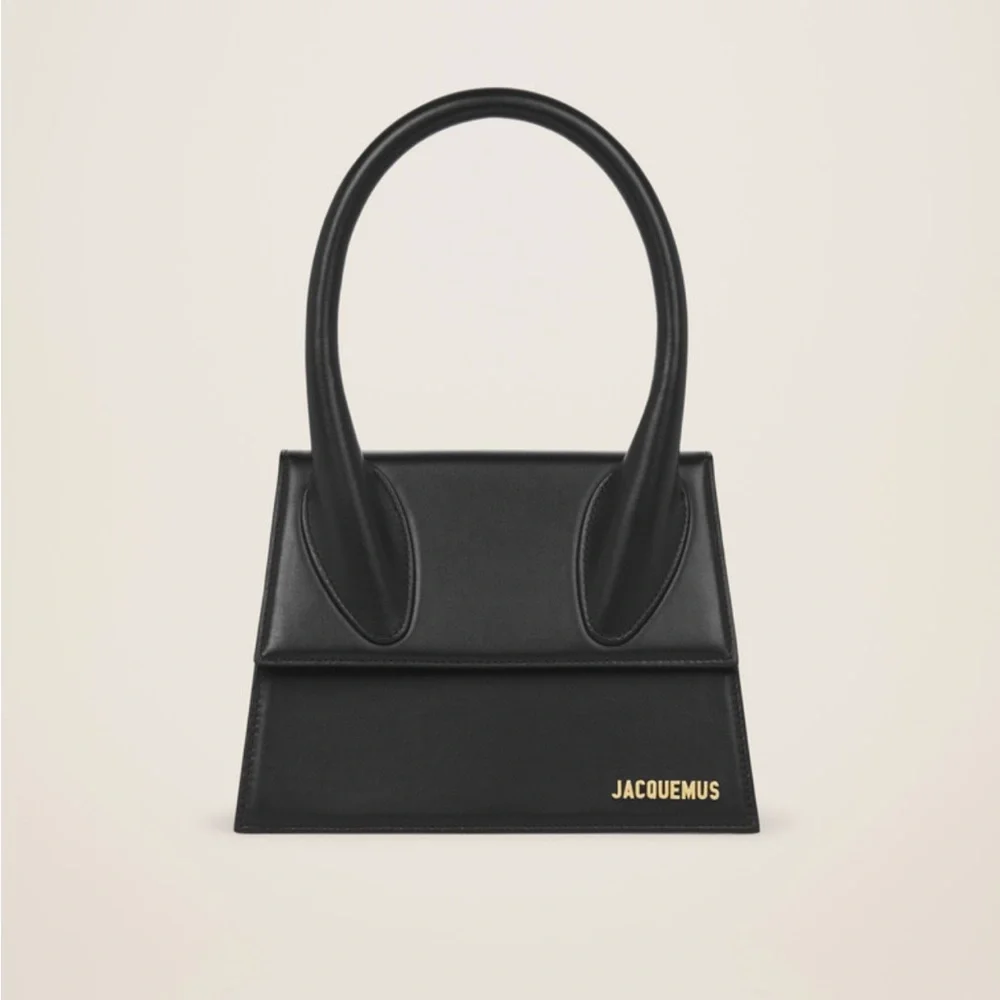 Jacquemus Black Mini Bag with Geometric Design - Picture 1 of 7